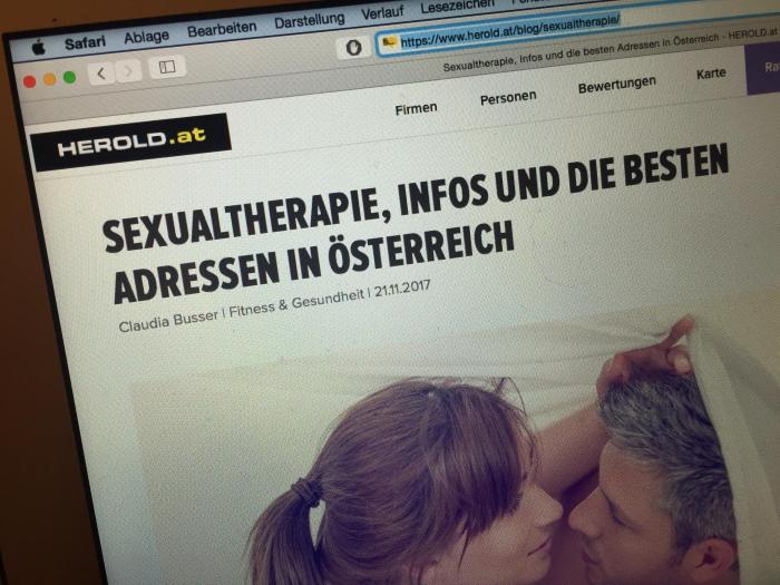 Blog im Herold zum Thema Sexualberatung/Sexualtherapie Interview mit uns im HEROLD zum Thema "Was ist Sexualberatung?"